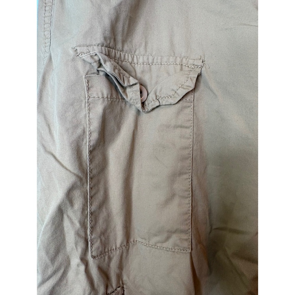 Angel Kiss Y2K Tan Khaki Cargo Pants Large Utility Gorpcore Grunge Ties Straps - Picture 4 of 12